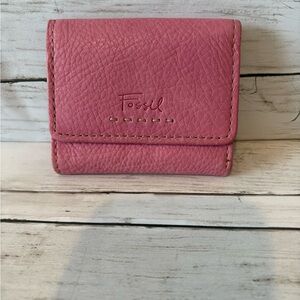 Fossil Pink Leather Wallet